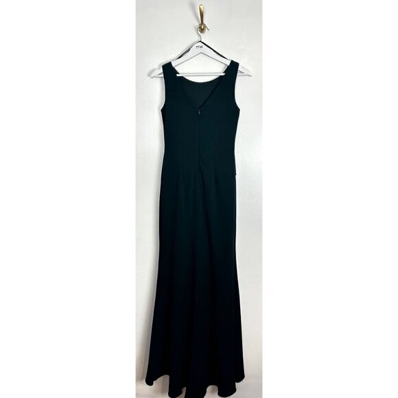 BETSY & ADAM Ruffle Bow Trumpet Gown in Pine Size US 4 - Picture 7 of 12